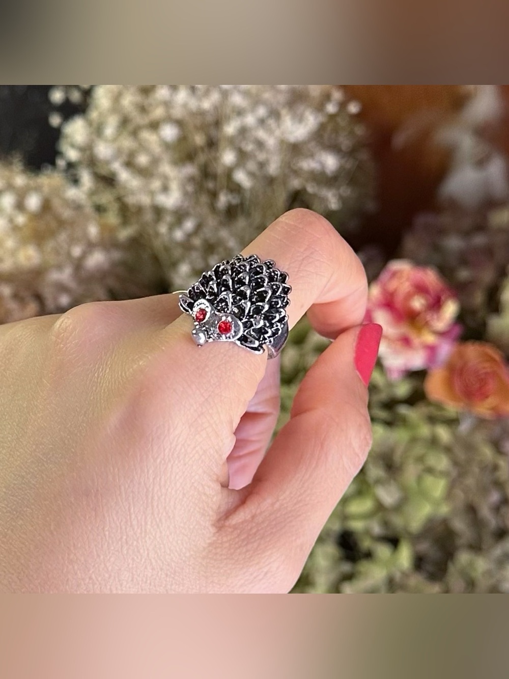 Adjustable Bedgehog Ring